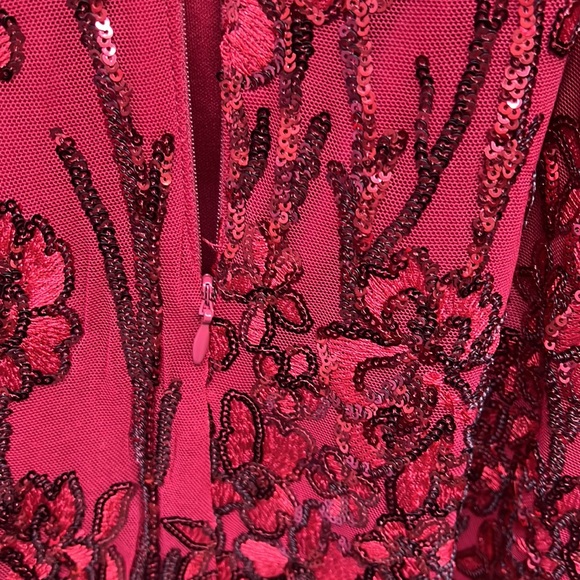NWT,Alex & Eve from Alex evenings Sequin Floral Sheath Dress
,red - Picture 15 of 17